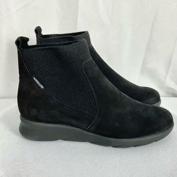 Mephisto Cyrene Black Boots Nubuck Leather Slip-On Sz 8 NEW Comfort - Picture 11 of 11